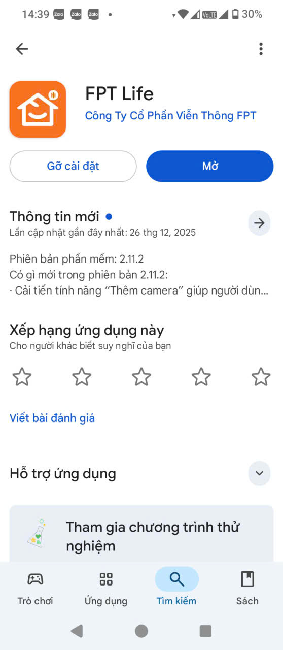 Tải App FPT Life trên Android (CH Play)